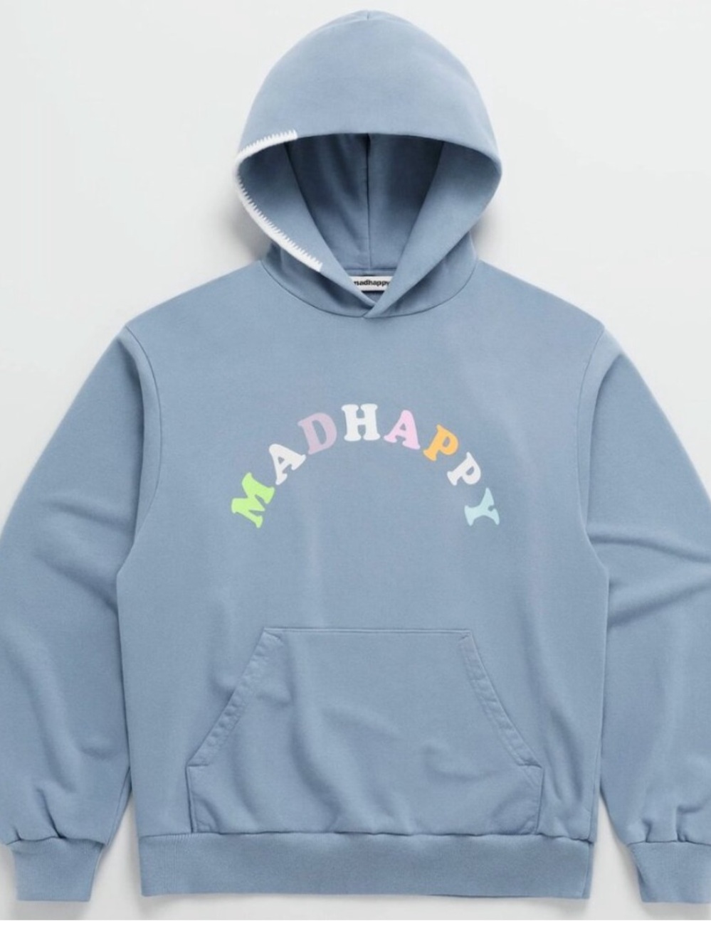 Madhappy Pastels French Terry Universal Hoodie Frost Blue. Size Large.